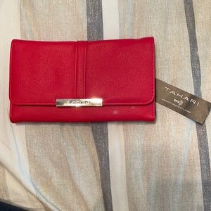 Tahari red wallet NWT